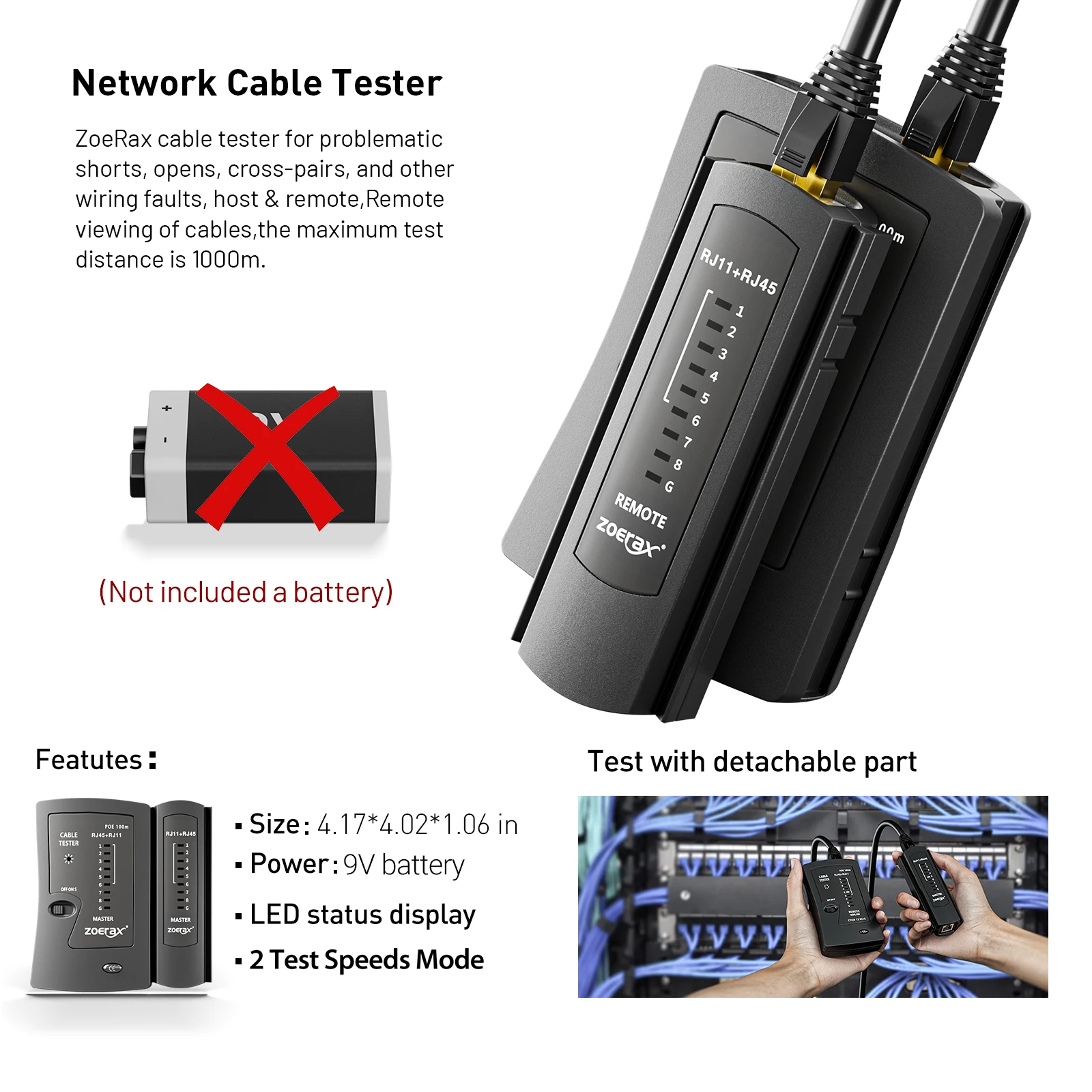 ZoeRax RJ45 CAT6 CAT5E Crimp T - Rj45 Jack review and price