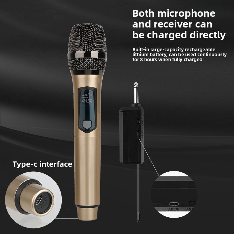 Wireless Microphone 2 Channels - Ribbon Microphone review and price