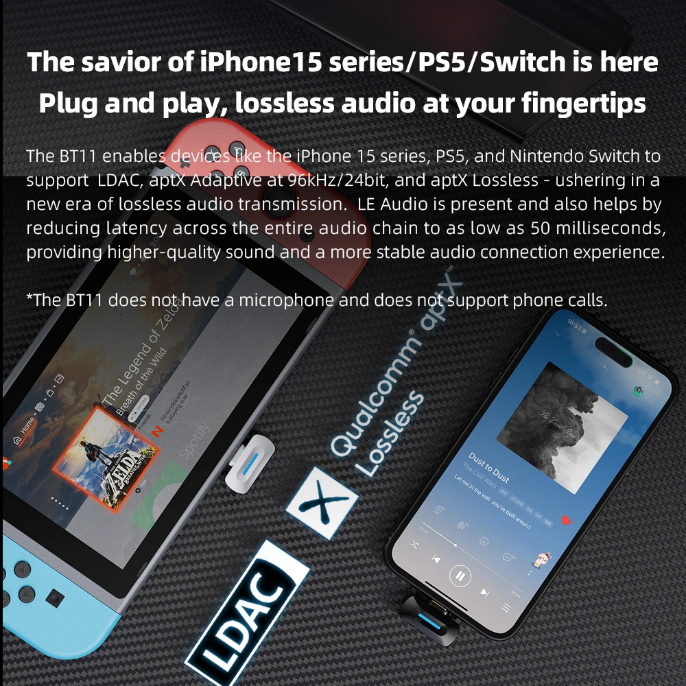 FiiO BT11 LDAC transmitter Typ - Audio Dac review and price