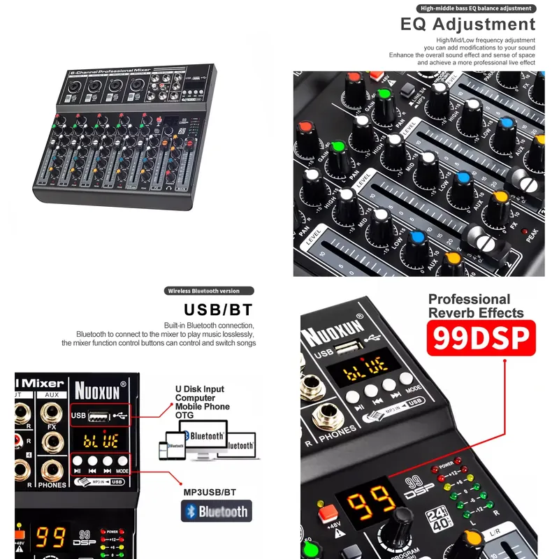 Audio Mixer Sound Board Consol - Audio Interface review and price