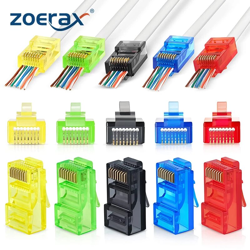 50PCS RJ45 Cat6 Pass Through C - Rj45 Jack review and price