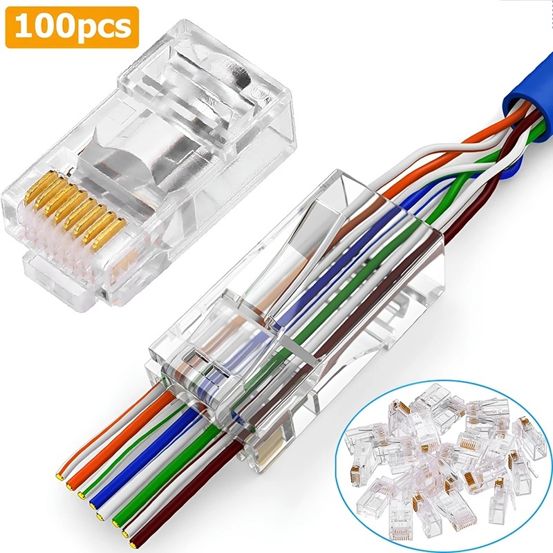 100pcs Cat6 Cat6e CAT5e RJ45 C - Rj45 Jack review and price
