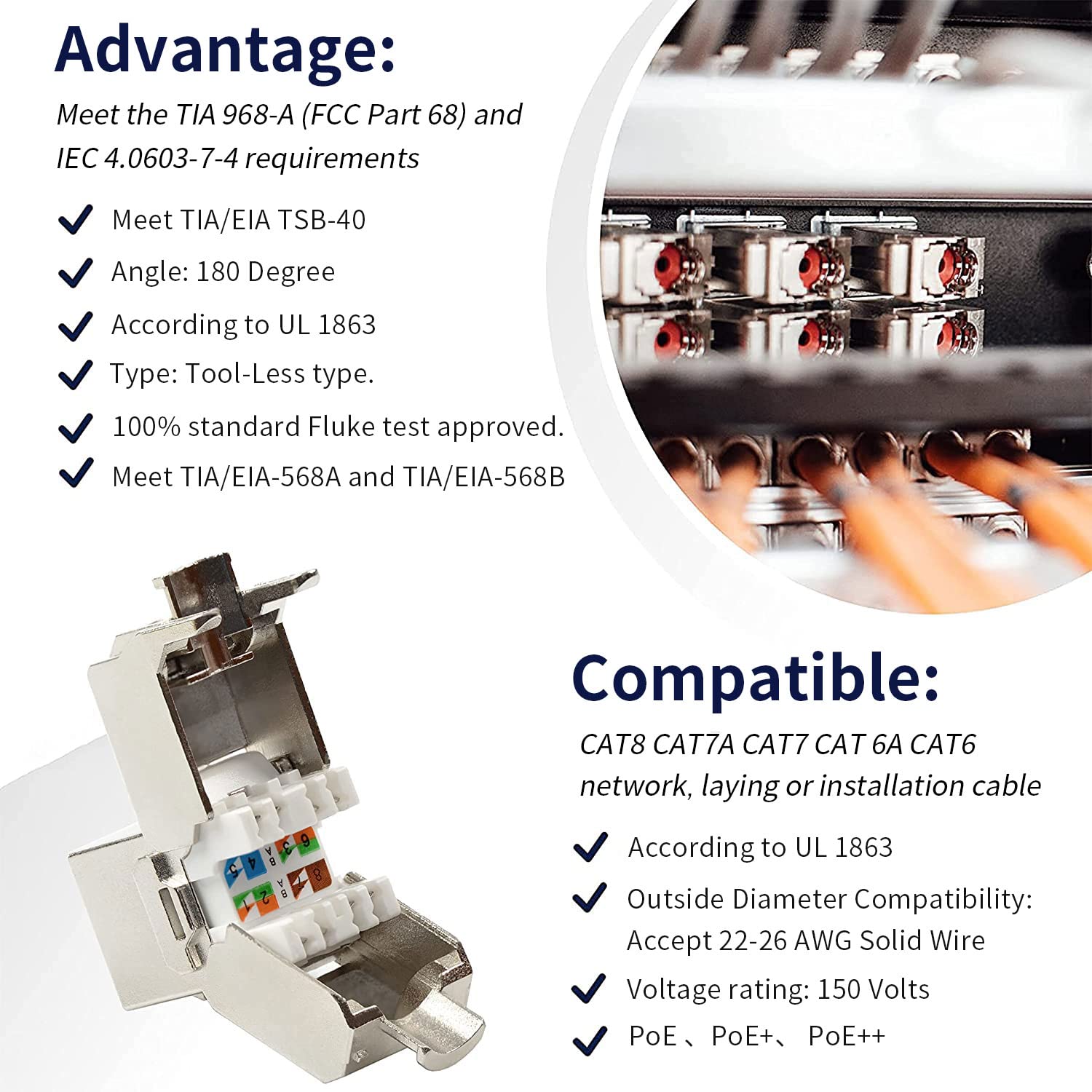 ZOERAX Cat6a Cat7 Keystone Jac - Rj45 Jack review and price